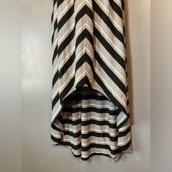 Seven7 striped drop waist high low dress - Picture 4 of 7